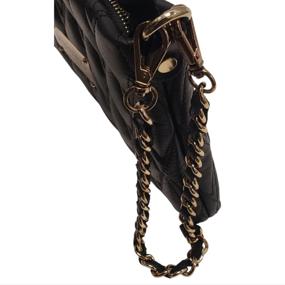 Valentino Vanille D Sauvage Black Quilted Shoulder Bag - Picture 14 of 16